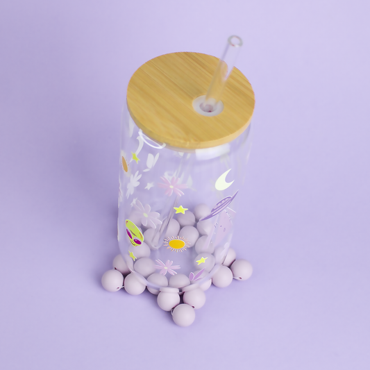 Dessous de verre Etoile silicone Lilas